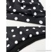 Amiliashp Womens Sexy Cute Polka Dolt Ruffle Bikini Set Padded Top Swimsuit Bathing Suit Swimwear Black B07MC7TN87